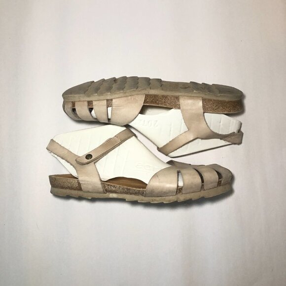 WANDA PANDA Sandal Women's Size US9 EU41 Neutral Closed Toe Perforated Design - Picture 11 of 13